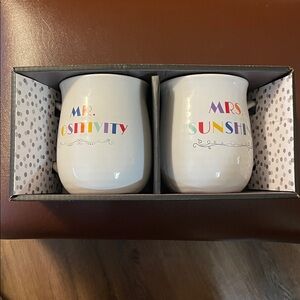 Set Of 2 Mrs. Sunshine and Mr. Positivity Mugs